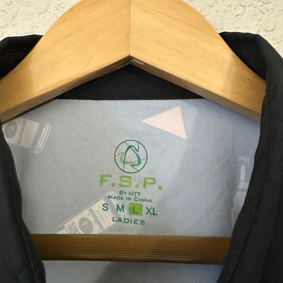 FSP Tito's Vodka Shirt Black All Over Print Button Up Bowling Golf - Picture 7 of 8